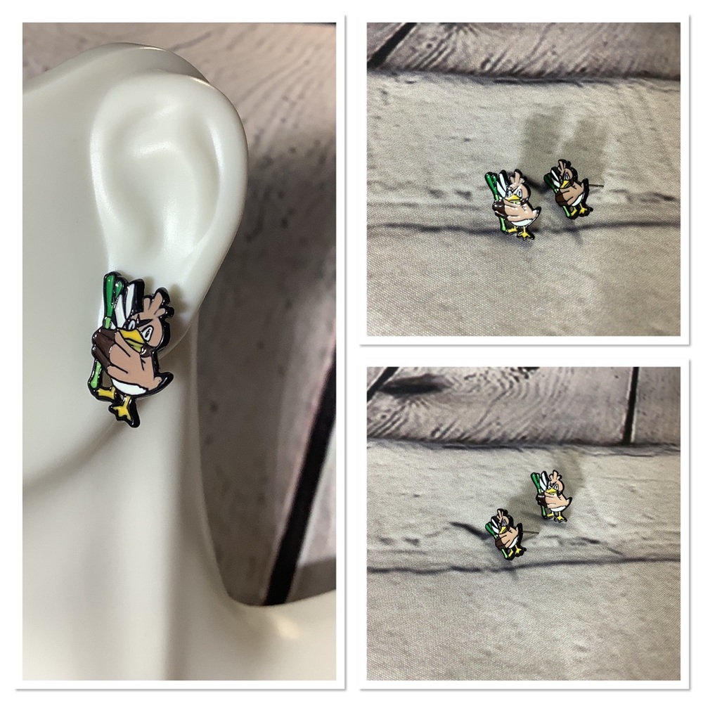 Poke-man Stud Earrings